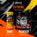 Warrior RAGE ENERGY SHOT Pre Workout Drink - 12 x 60ml, 200mg Caffeine, Natural Flavourings, Vitamin B6 & B12, Tropical Sourz - Buy Online on GoSupps.com