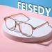 Feizedy Retro Blue Light Filter Glasses for Women & Men - 70s 80s Style PC Gaming Glasses B2866 - 54mm Brown Blocking Glasses - Buy Online on GoSupps.com