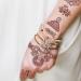 Brown Henna Temporary Tattoo Stickers - 6 Sheets for Women - Waterproof and Removable Fake Tattoos - DIY Body Art for Face, Arms, Legs - Sexy Lace Design - Buy Online on GoSupps.com