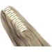 Long Short Claw Ponytail Hair Extension - 24 Inch Synthetic Curly Ash Blonde Mix Bleach Blonde Hairpiece - Buy Online on GoSupps.com