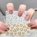 5D Gold Embossed Nail Art Stickers | Crystal Soft Glue Irregular Geometric Frames | Self-Adhesive Nail Decals & Acrylic Nail Accessories - International Shipping - Buy Online on GoSupps.com