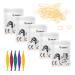 Annhua 500pcs Dental Orthodontic Elastics Rubber Bands with 5 Pcs Placers Good for Braces Teeth Gap Crooked Teeth etc (Chipmunk 1/8" 4.5OZ) Chipmunk 4.5oz 1/8"