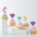 Mermaid 9th Birthday Cupcake Toppers Pink&Gold Glitter Mermaid Nine Cupcake Decor Happy 9th Birthday Cake Decorations for Girls Under The Sea Themed Birthday Party Supplies - 24pcs - Buy Online on GoSupps.com
