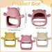3 Pack Silicone Groundhog Baby Teething Mitten Teether for 0-6 Months | Anti-Drop Hand Pacifier & Chew Toy for Breastfeeding Babies | Stylish Colors - Buy Online on GoSupps.com