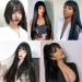 26 Natural Black Heat Resistant Long Straight Wig with Bangs - Ideal for Everyday Wear, Date Nights, Parties, and Cosplay - Fashion Women's Synthetic Wig (Natural Black) - Buy Online on GoSupps.com