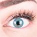 Blue premium contact lenses 'Jasmine Blue' Colored lenses with thickness blue + container of glamlens soft 3 -month lenses in 2 pack -0.75 -0.75 diopttries 8.6 millimeters 14.00 millimeters 2.0