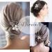 Dervivea Bridal Crystal Flower Hairpins Bride Wedding Pearl Hair Pins Gold Rhinestone Hair Pieces Vintage Flower Weddings Hair Comb Decorative Hair Accessories for Women and Girls Headdress - Buy Online on GoSupps.com