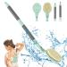Back brush shower 55cm removable body brush gentle peeling easy to clean and stimulates the blood circulation for wet or dry brush) green) 55cm green