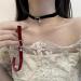 VSILAY Vintage Choker Necklace | Black & Wine Red Fashionable Collarbone Chain | Versatile Jewelry for Dates Parties & Everyday Wear - Buy Online on GoSupps.com