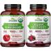 Zazzee Organic Anti Aging Healthy Heart Support Bundle | Antioxidant Rich USDA Organic Beet Root Extract Plus Pomegranate Extract Capsules | Non-GMO Vegan & ISO Lab Tested