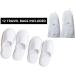 MODLUX Spa Slippers - 12 Pairs of Cotton Velvet Closed Toe Disposable Slippers with Travel Bags - Non-Slip, Thick & Soft - Ideal for Home, Hotel, or Commercial Use (12 Pack Combo White) - Buy Online on GoSupps.com