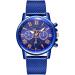 Women's Stainless Steel Waterproof Digital Easy Reader Watch - Blue - Buy Online on GoSupps.com