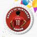 FOOTBALL FAVOURITE PLAYER BIRTHDAY PERSONALISED 7.5 INCH EDIBLE ICING CAKE TOPPER DECORATION FB100 - Buy Online on GoSupps.com
