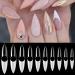 AORAEM Stiletto Nail Tips - 1000Pcs Acrylic False Nails Set with Bag (Short Clear+Natural) - Buy Online on GoSupps.com