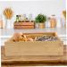 Zerodeko 4-Compartment Case 2pcs Wood Tray Veggie Tray Fruit Vegetable Platter Pole Party Wood Serving Tray Appetizer Section 25X6.5cm As Shown1 - Buy Online on GoSupps.com