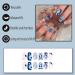 Blue Heart Flame Press On Nails - Medium Size, Acrylic Nude Design for Women and Girls by RUNRAYAY - Buy Online on GoSupps.com