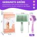 PHAVESAS Gro Pets Dog and Cat Self-Cleaning Brush | Best Pet Brush for Long and Short Hair - Purple Rosa Pink - Buy Online on GoSupps.com