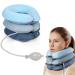 Cervical Neck Traction Device Inflatable Neck Stretcher Collar for Neck Pain Relief Adjustable Neck Support Brace with Air Inflation Pump for Cervical Spine Alignment and Neck Decompression (Blue)