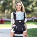 Labi Premium Cotton Baby Carrier | Ergonomic All Position Backpack with Adjustable Seat & Hood | Comfortable Infant & Toddler Wrap | Grey - Buy Online on GoSupps.com