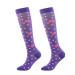 Long Socks Dot Heart Adult Compression Stockings Anti-Friction Anti-Pilling Purple S