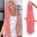Pink Soft Locs 36 Inch 2 Pack Faux Locs Crochet Hair Whole Strand Pre-looped Long Locs Synthetic Crochet Braids Hair Extensions For Black Women (36inch, 2packs, pink) 36 Inch (Pack of 2) Pink