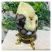 Crystal Yellow Natural Voog Quartz Crystal Raw Cluster Stones Home Crafts Decoration Dragon Stones 1pc (Color : 395-405g)