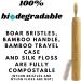 Bamboo and Boar Bristle Toothbrush (4 Pack) + Travel Case & Silk Dental Floss | Eco-Friendly Dental Set with 100% Compostable Bristles | Biodegradable & Compostable Wooden Toothbrushes - Buy Online on GoSupps.com