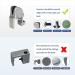 Adjustable Pontoon Boat Fender Clips | Square Rail Cleats 4 Pack - Gray | Pontoon Bumper Accessories - Buy Online on GoSupps.com
