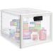 Medicine Lock Box for Safe Medication Storage Large Refrigerator Lockable Storage Box for Kitchen Food Safe Phone Jail iPad Tablet Lock Box for Kids Home/Office (Clear)