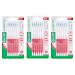 GUM Bi-Direction Interdental Brushes 6 pieces pack 1.2 mm pink (fir) 3-pack (3x 6 pieces)