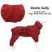 Shop Minezi High Collar Waterproof Dog Raincoat Set - Red Large (42-45cm) with Reflective Strips & Zippers - Perfect for All Breeds - Buy Online on GoSupps.com