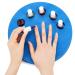 Weysat Nail Polish Holder Anti Spill Nail Polish Organizer Nail Polish Holder Stand Nail Bottle Holder 2 in 1 Nails Art Accessories Manicure Hand Rest Work Station for Manicure Pedicure  Blue