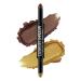 2 Colors Cream Eyeshadow Stick Brightener Eyeshadow Pencil Crayon High Pigmented Eye Shadow Pen Waterproof Long Lasting Eye Highlighter Stick #002