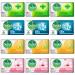 Peaceful Squirrel Variety of Dettol Anti-Bacterial Hand and Body Soap Variety 12-Pack 4 Scents Original Skincare Fresh Cool 100g Each