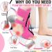 Derjly Plantar Fasciitis Night Splint - Adjustable 3-Strap Relief Soft Memory Foam Pink | Ideal for Pain Relief & Comfort - Buy Online on GoSupps.com