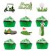 HOKPA Golf Cupcake Toppers 36Pcs Golf Shoes Bag Ball Carts Lawn Cupcake Picks for Birthday Baby Shower Sports Theme Party Decoration