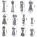 Tibetan Bead Caps 100g - Antique Silver Alloy Cone Flower Tassel End Caps for Jewelry Making - DIY Crafts - Buy Online on GoSupps.com