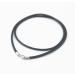 Glory Qin Black Silk Braided Rope Chain 925 Silver Plated Clasp Leather Cord Chain Necklace Rope (1.0 mm, 20 Inches) 1.0 mm 20 Inches