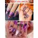 EBANKU Halloween Nail Decals Stickers 12 Sheets Self-Adhesive DIY Nail Art Tips Stencil for Halloween Party Include Pumpkin/Bat/Ghost/Witch - Buy Online on GoSupps.com