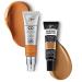 IT Cosmetics CC+ Cream with SPF 50+ Natural Finish Full Coverage Foundation (Tan Rich - 1.08 fl oz) & Bye Bye Undereye Concealer Anti-Aging Makeup (35.5 Rich - 0.4 fl oz)
