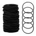 HXC 100pcs Black Elastic Hair Bands Small Elastic Hair Bobbles For Women 2mm Thin Hair Tie for Kids Soft Hair Bands withou Metal Elastic Ponytail Holder