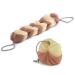 DecorRack Back Scrubber and Loofah Combo  Bath Shower Sponges  Long Stretch Mesh Braided Body Scrub Sponge for Exfoliating Deep Cleaning  Coffee Coffee Combo