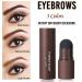 Eyebrow Stamp Stencil Kit - Long Lasting Waterproof Brow Shaping Tool with 10 Styles Reusable Stencils (Dark Brown) - Buy Online on GoSupps.com