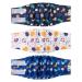 Cuteebone male washable dog diapers belly bands 3 pieces reusable dog belly band for male high-suction dog wraps with flexible Velcro dm37l-de Krocodil & dinosaur & rocket L (43-53.5cm)