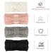 Telgoner Winter Headband for Women - 2 Pack Knitted Ear Warmers Elastic Hair Bands for Girls (White + Pink) - Buy Online on GoSupps.com