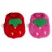 ECSiNG 2PCS Strawberry Guinea Pig Clothes Small Pet Winter Plush Warm Apparel Costumes Soft Coats for Rabbits Ferrets Chinchillas Kittens 3XS