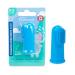 Wellsamed 1 piece finger toothbrush blue for babies for a gentle cleaning of the first milk teeth Blue 1 piece (1 pack)
