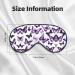 Soft Sleeping Eye Mask White and Purple Butterflies Breathable Perfect for Travel and Relaxation - Buy Online on GoSupps.com