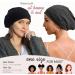 100% Mulberry Silk Lined Sleep Cap - Pure Silk Bonnet for Curly Hair - Black - Buy Online on GoSupps.com