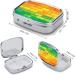 Rainbow Brick Wall Pill Box - 2 Compartment Portable Organizer for Vitamins & Medication - Buy Online on GoSupps.com